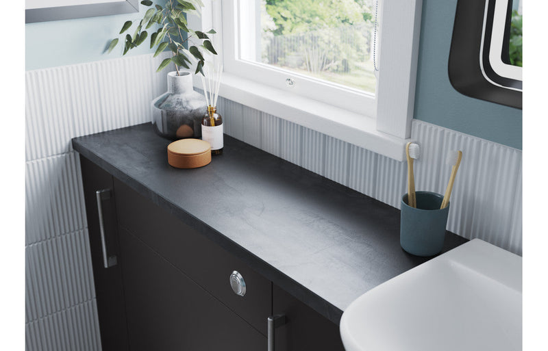 Aria 600mm Slim Basin Unit - Matt Graphite Grey