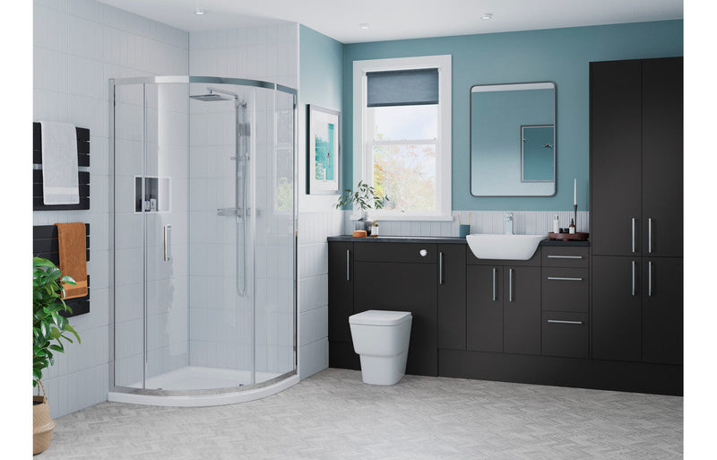 Aria 600mm Slim WC Unit - Matt Graphite Grey