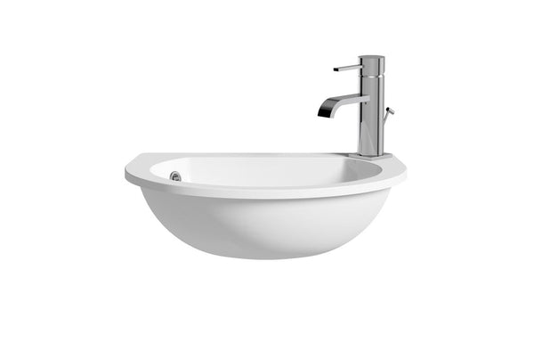 Space Saver 490x355mm 1TH Semi Recessed Basin