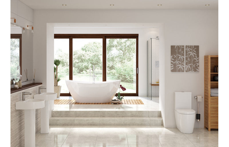 Dania Rimless Close Coupled Fully Shrouded WC & Soft Close Seat