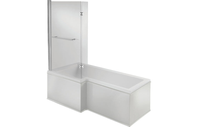 Tuscan L Shape SUPERCAST 1700x850x560mm 0TH Shower Bath Pack (LH)