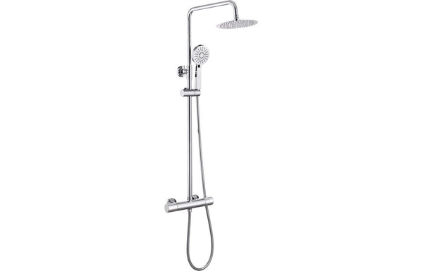 Hubble Cool-Touch Thermostatic Mixer Shower w/Riser & Overhead Kit