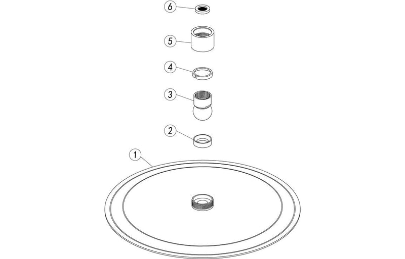 250mm Round Ultraslim Showerhead - St/Steel