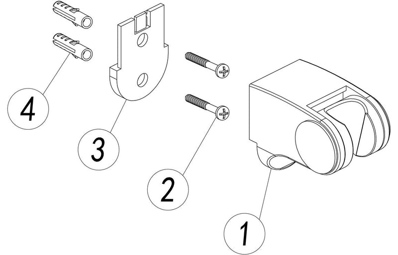 Round Wall Bracket - Chrome