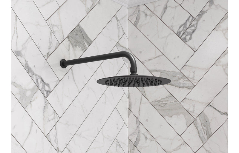 200mm Round Showerhead - Matt Black