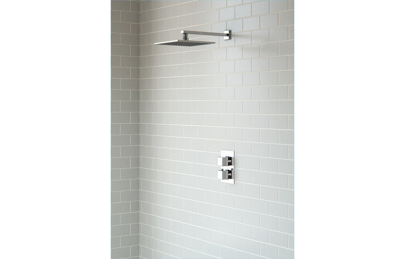 Nebula Shower Pack Two - Single Outlet Twin Shower Valve w/Overhead