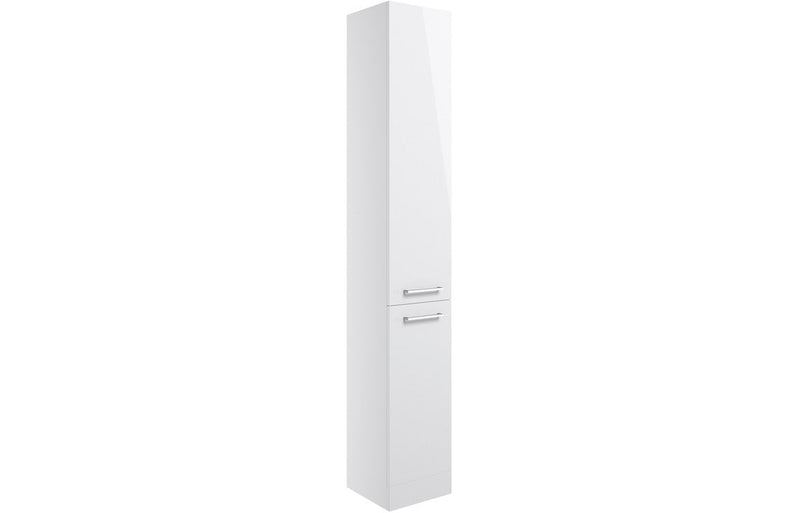 Vivido 350mm Floor Standing 2 Door Tall Unit - White Gloss