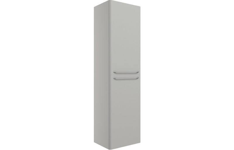 Genesis 454mm Wall Hung 2 Door Tall Unit - Grey Gloss