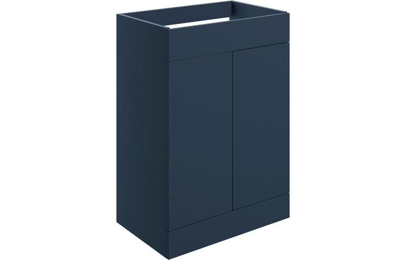 Serenita 590mm Floor Standing 2 Door Basin Unit (No Top) - Matt Deep Blue