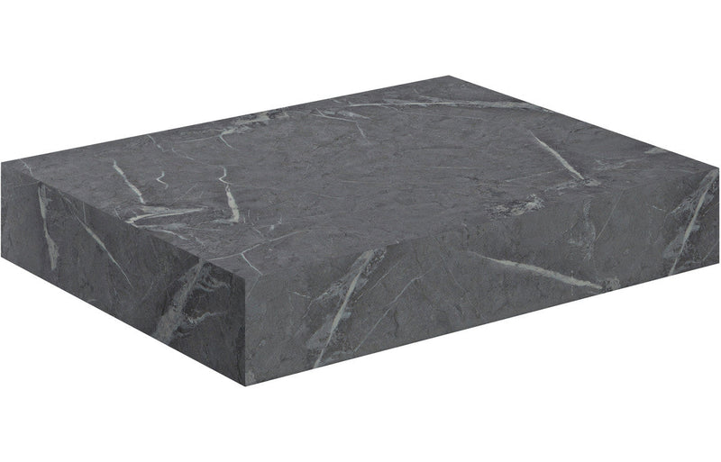 Mosaic 600mm Wall Hung Basin Shelf - Grey Marble