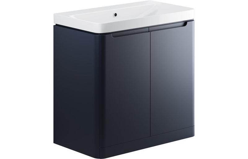 Harmony 800mm 2 Door Floor Standing Basin Unit - Matt Indigo