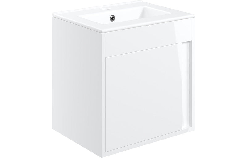 Evolve 510mm Wall Hung Unit Inc. Basin - White Gloss