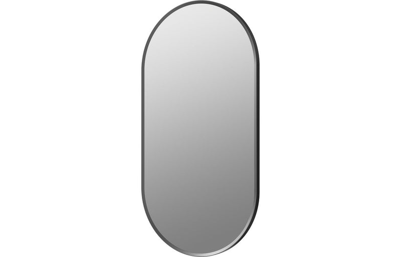 Niko 800x400mm Oblong Mirror - Matt Black