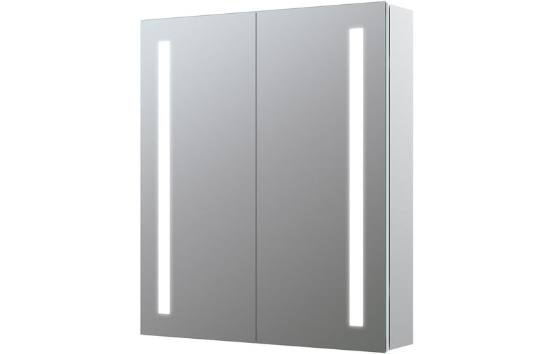 Subasa 600mm 2 Door Front-Lit LED Mirror Cabinet