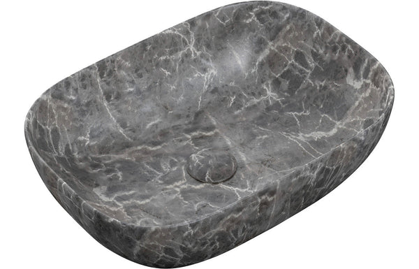 Caro 460x330mm Ceramic Washbowl - Grey Marble Effect