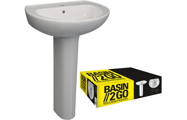 Express 573x460mm 1TH Basin & Full Pedestal