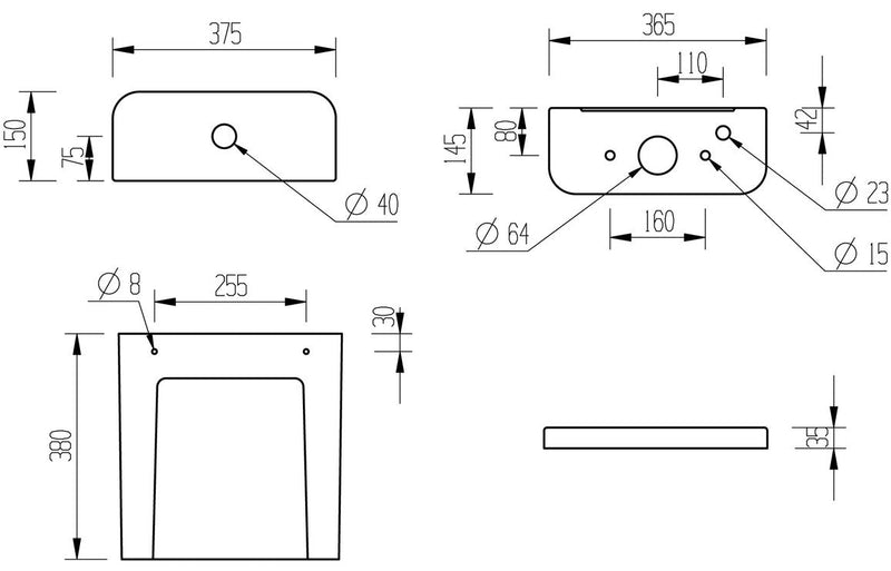 Emilia Rimless Close Coupled Open Back Comfort Height WC & Soft Close Seat