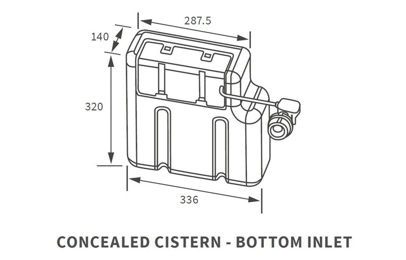 Concealed Cistern (Side Inlet)