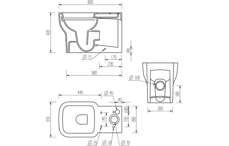 Hamilton Close Coupled Fully Shrouded WC & Soft Close Seat