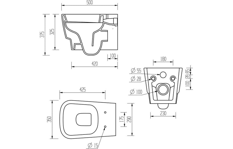 Alure Wall Hung WC & Soft Close Seat