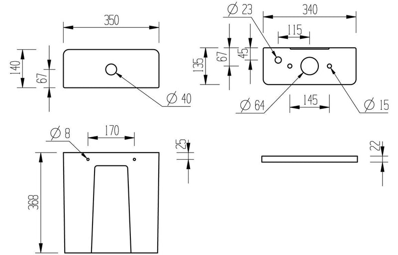 Emilia Rimless Close Coupled Open Back Short Projection WC & Soft Close Seat