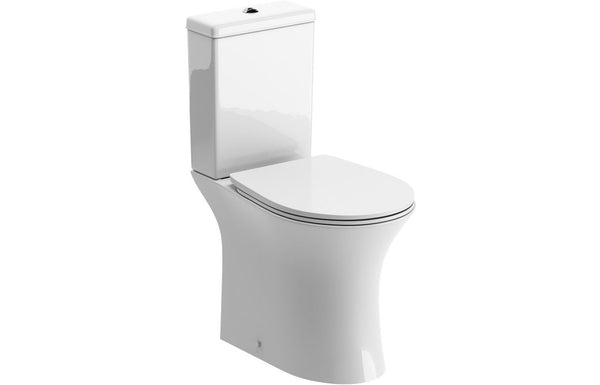 Andre Rimless Close Coupled Open Back WC & Soft Close Seat