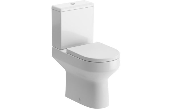 Sanita Close Coupled Open Back Comfort Height WC & Soft Close Seat