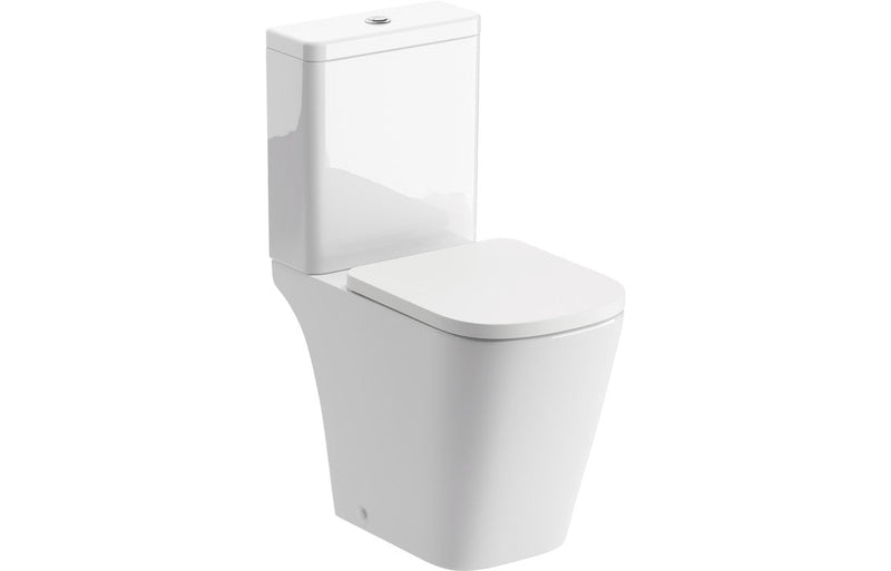 Emilia Rimless Close Coupled Open Back Short Projection WC & Soft Close Seat