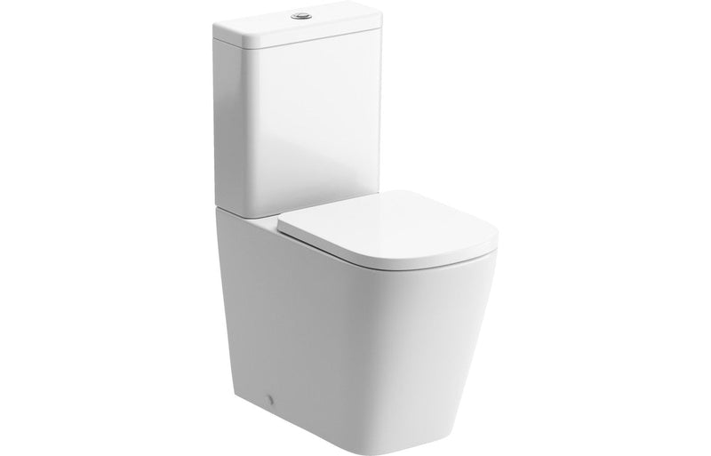 Emilia Rimless Close Coupled Fully Shrouded Short Projection WC & Soft Close Seat