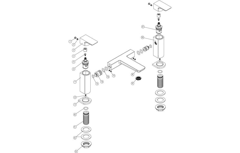 Beyra Bath Filler - Brushed Brass