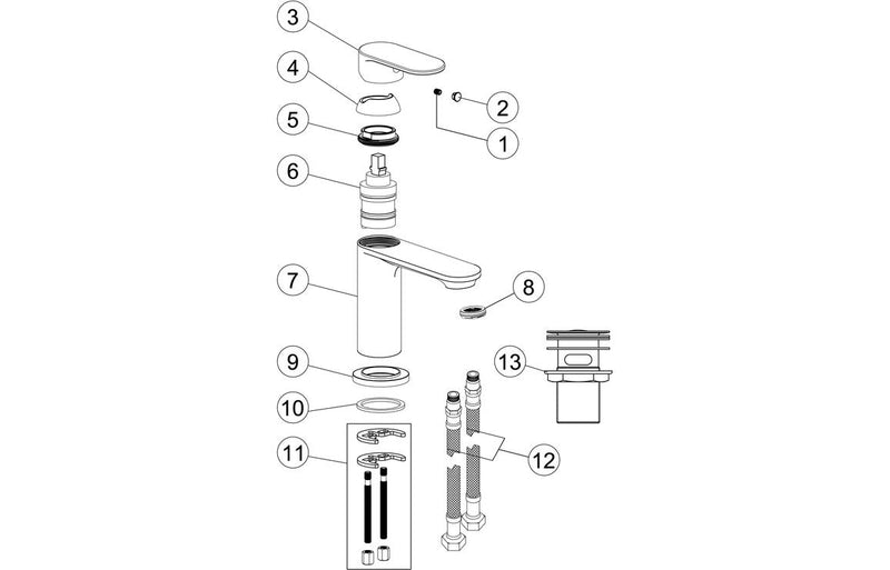 Mirella Basin Mixer - Chrome