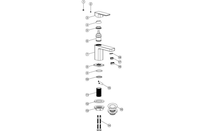 Brienne Basin Mixer & Waste - Chrome