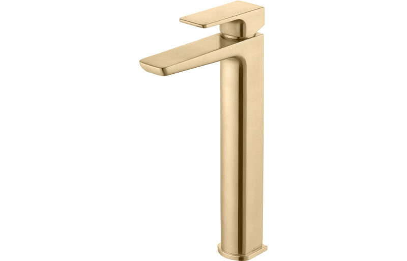 Beyra Tall Basin Mixer - Brushed Brass