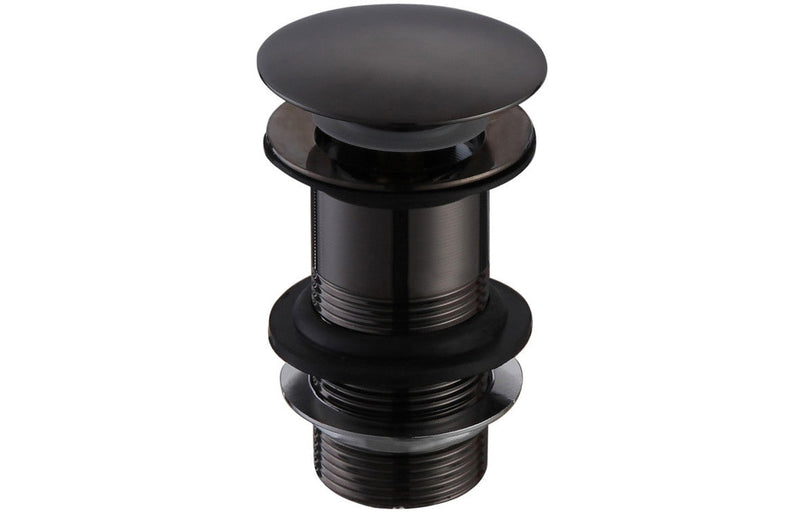 Unslotted Mushroom Basin Waste (1 1/4") - Matt Black