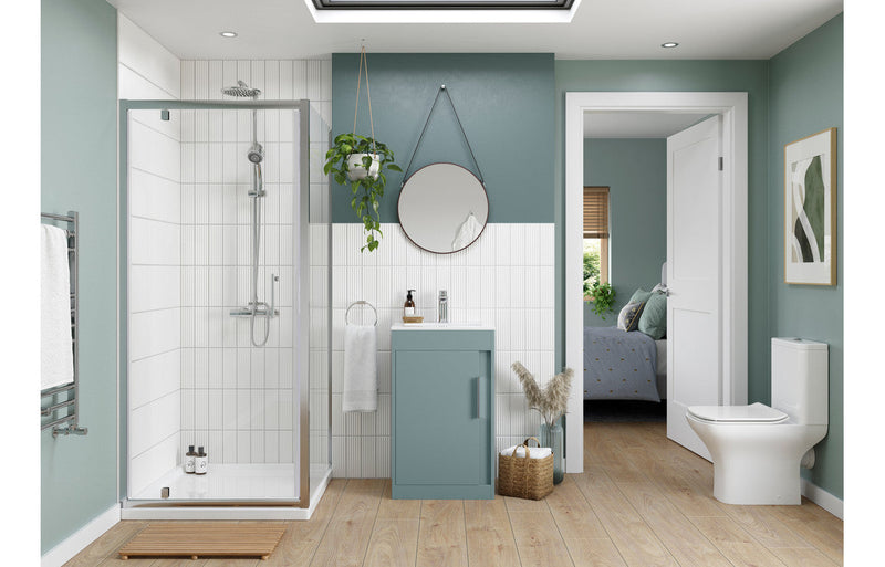 Evolve 510mm Floor Standing Unit Inc. Basin - Matt Sea Green