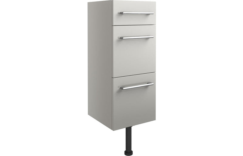 Aria 300mm 3 Drawer Unit - Light Grey Gloss