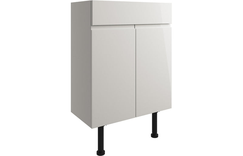 Trysta 600mm Basin Unit - Pearl Grey Gloss