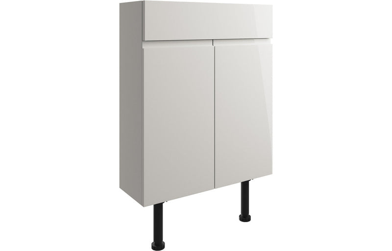 Trysta 600mm Slim Basin Unit - Pearl Grey Gloss