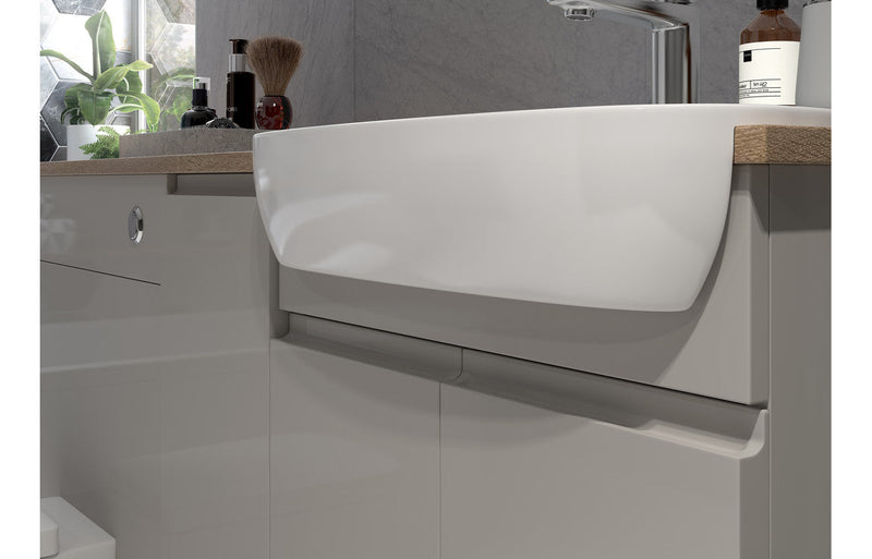 Trysta 600mm Basin Unit - Pearl Grey Gloss