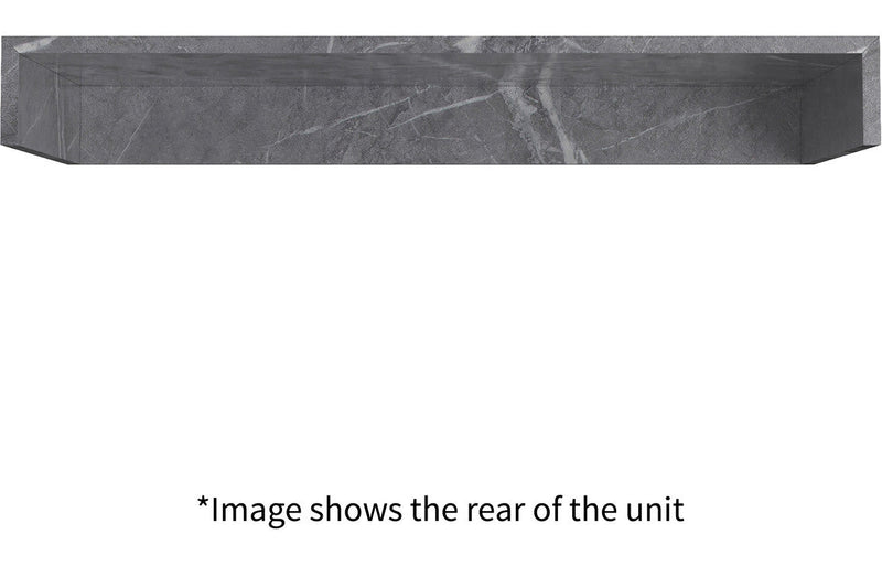 Mosaic 600mm Wall Hung Basin Shelf - Grey Marble