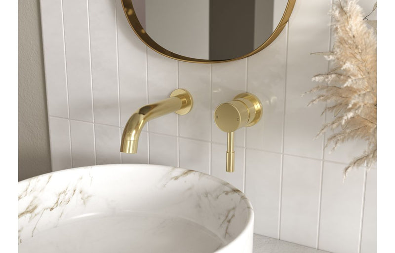 Sirena Bath/Shower Mixer & Bracket - Brushed Brass