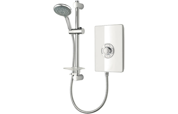 Triton Aspirante 9.5kW Contemporary Electric Shower - White Gloss