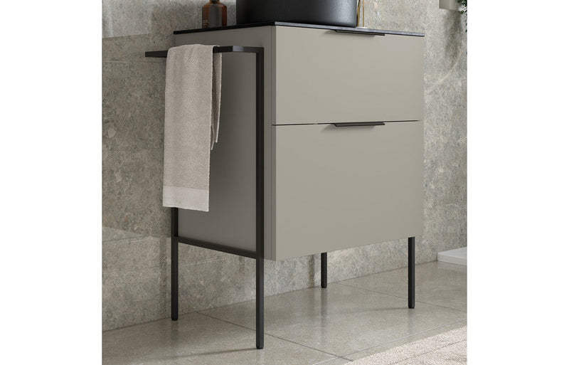 Serenita 1180mm Wall Hung 4 Drawer Basin Unit (No Top) - Matt Latte