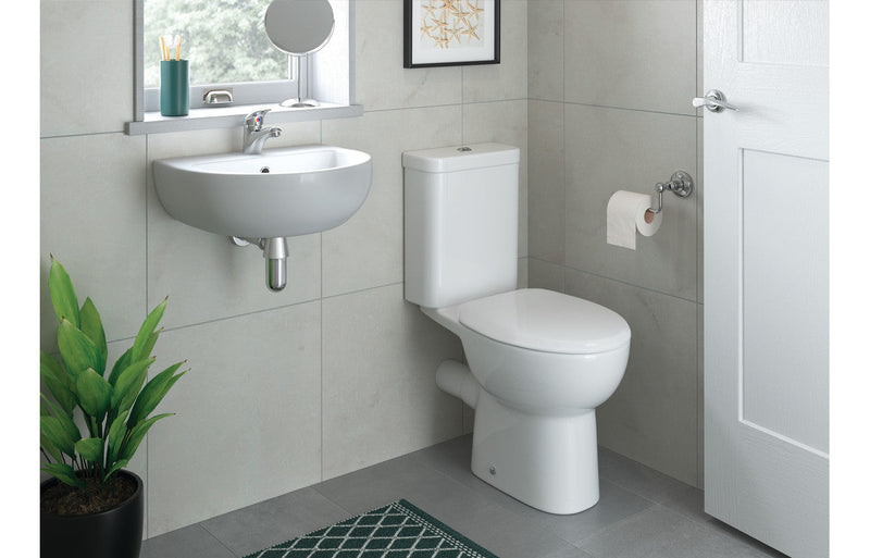 Roma Close Coupled Open Back WC & Soft Close Seat