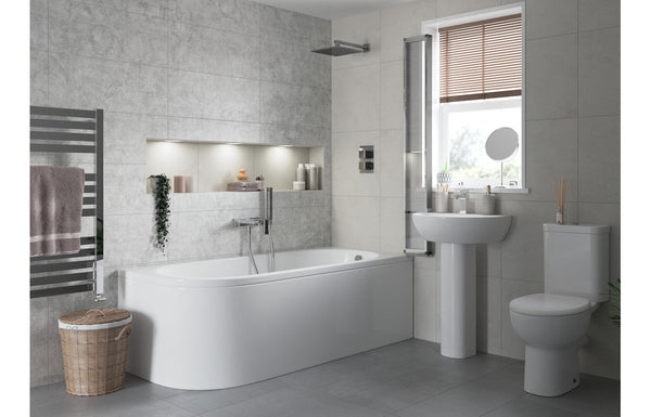 Roma 450x400mm 1TH Basin & Semi Pedestal