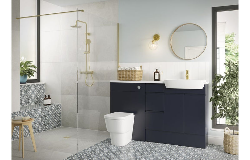 Trysta 600mm WC Unit - Matt Indigo Blue