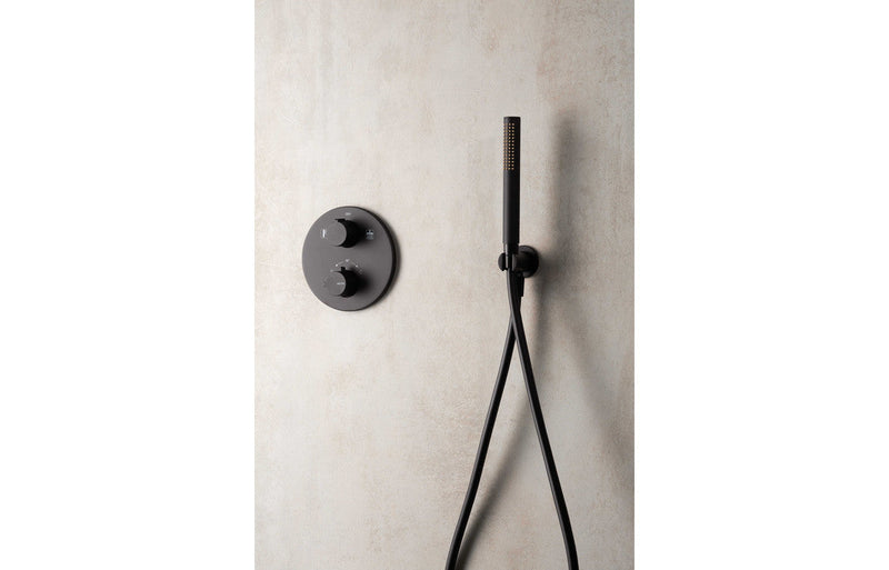 Vema Timea Black Two Outlet Thermostatic Valve