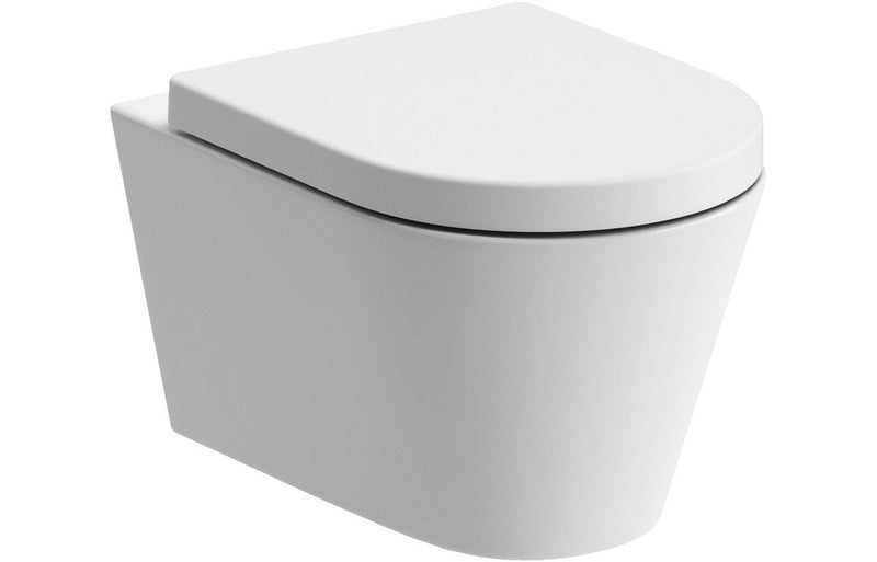 Dania Rimless Wall Hung WC & Soft Close Seat