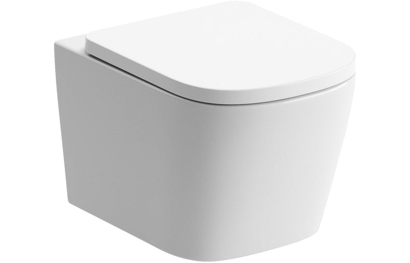 Emilia Rimless Wall Hung WC & Soft Close Seat