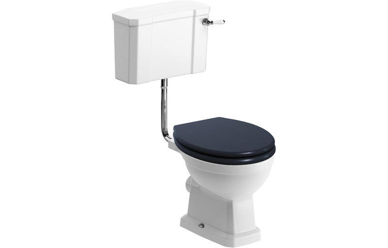 York Low Level WC & Indigo Ash Soft Close Seat